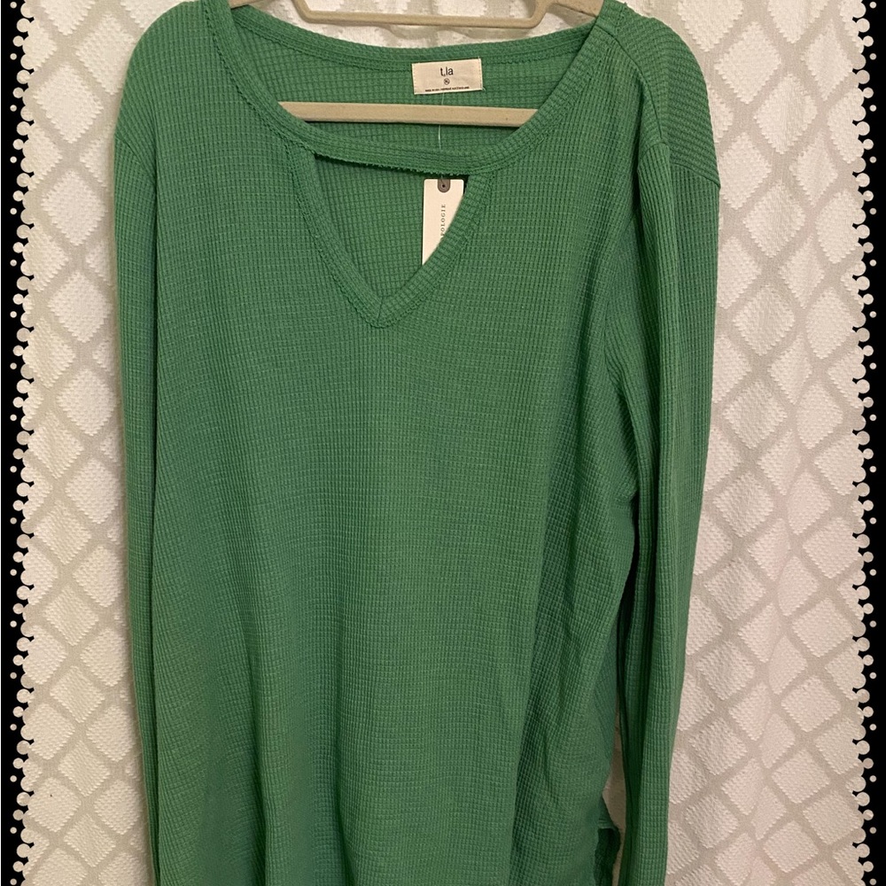 🤩Anthro Tla waffle knit top.  Brand new! 🔥 Gorgeous color and soft!